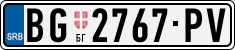 License plate of Serbia, Cars