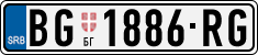 License plate of Serbia, Cars
