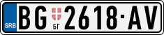 License plate of Serbia, Cars