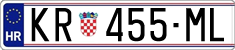 License plate of Croatia, Regular plates