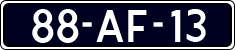 License plate of the Netherlands, Cars