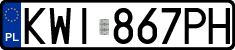 License plates of Poland, Regular car plates