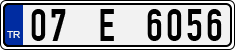 License plate of Turkey, Regular plates