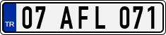 License plate of Turkey, Regular plates