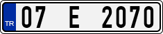 License plate of Turkey, Regular plates