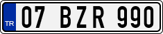 License plate of Turkey, Regular plates