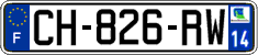 French license plate, SIV (ordinary)