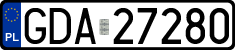 License plates of Poland, Regular car plates