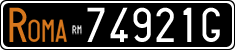 License plate of Italy, Cars (1927 year series)