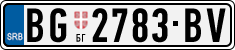 License plate of Serbia, Cars