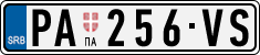 License plate of Serbia, Cars