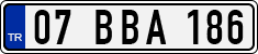 License plate of Turkey, Regular plates
