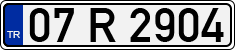 License plate of Turkey, Regular plates