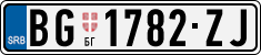 License plate of Serbia, Cars