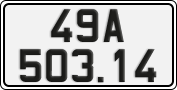 License plate of Vietnam, Cars