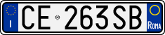 License plate of Italy, Cars (1994 year series)