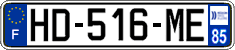 French license plate, SIV (ordinary)