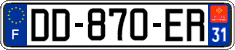 French license plate, SIV (ordinary)