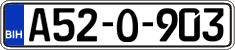 License plate of Bosnia and Herzegovina, Regular plates