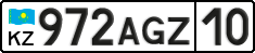 License plate Kazakhstan, Private owners (2012)