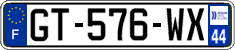 French license plate, SIV (ordinary)