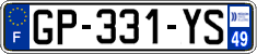 French license plate, SIV (ordinary)