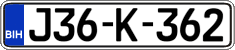License plate of Bosnia and Herzegovina, Regular plates
