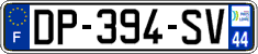 French license plate, SIV (ordinary)