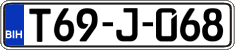 License plate of Bosnia and Herzegovina, Regular plates