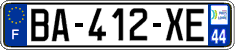 French license plate, SIV (ordinary)