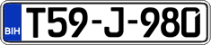 License plate of Bosnia and Herzegovina, Regular plates