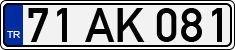 License plate of Turkey, Regular plates