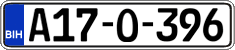 License plate of Bosnia and Herzegovina, Regular plates