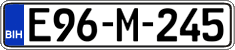 License plate of Bosnia and Herzegovina, Regular plates