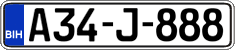 License plate of Bosnia and Herzegovina, Regular plates