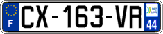 French license plate, SIV (ordinary)