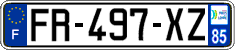 French license plate, SIV (ordinary)