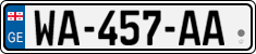 License plate of Georgia, Cars (2014)