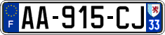 French license plate, SIV (ordinary)