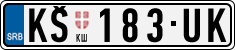 License plate of Serbia, Cars