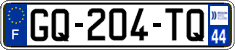 French license plate, SIV (ordinary)