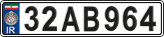 License plate of Iran, License plates for driving abroad (2015)