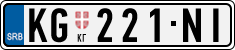 License plate of Serbia, Cars