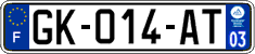 French license plate, SIV (ordinary)