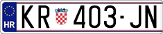 License plate of Croatia, Regular plates