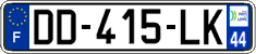 French license plate, SIV (ordinary)