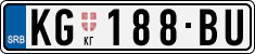 License plate of Serbia, Cars