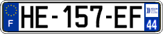 French license plate, SIV (ordinary)