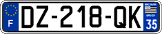 French license plate, SIV (ordinary)