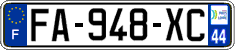 French license plate, SIV (ordinary)